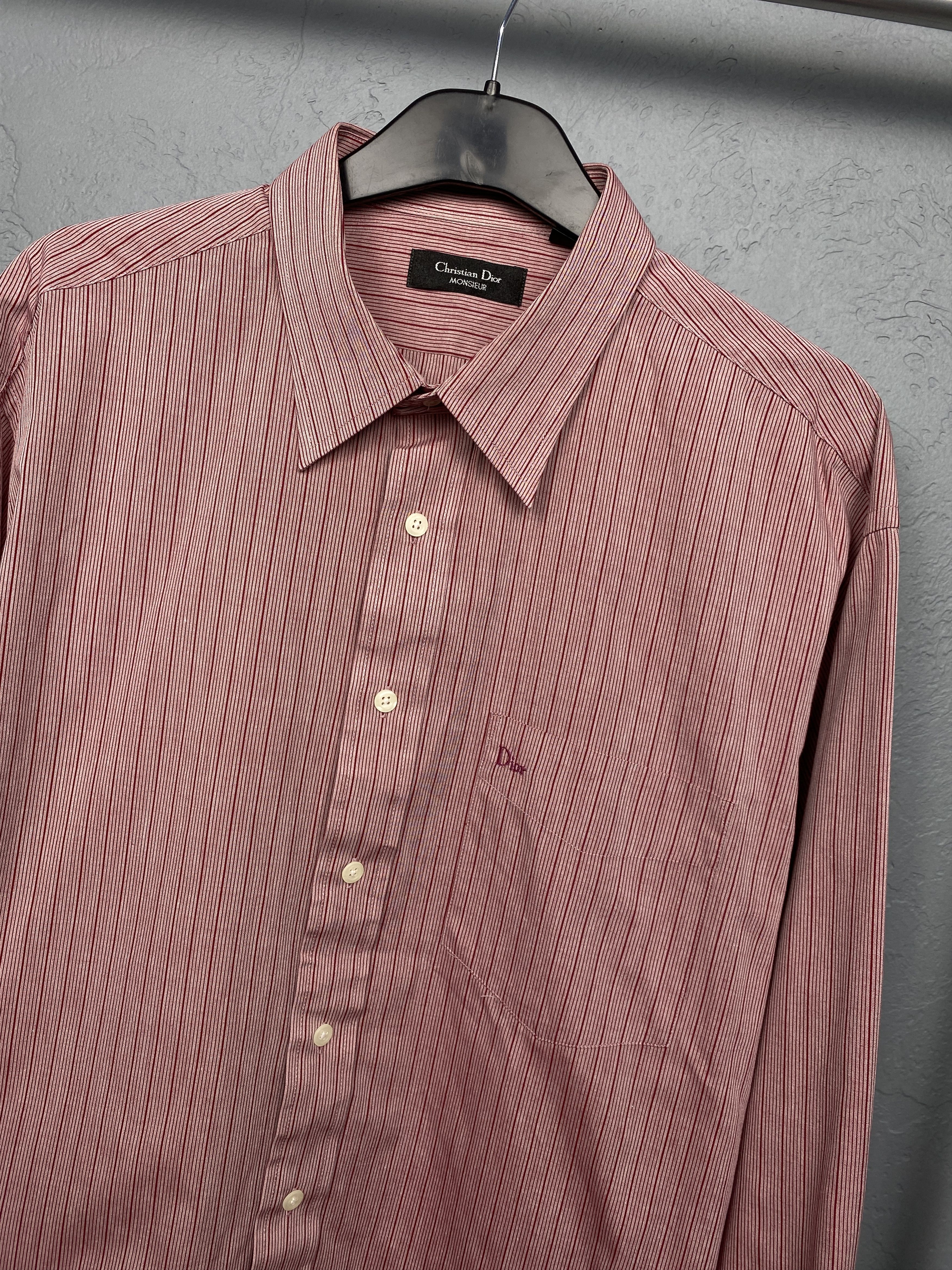 Christian Dior Monsieur Christian Dior Cotton Long Sleeve Shirt Size US XL / EU 56 / 4 - 2 Thumbnail
