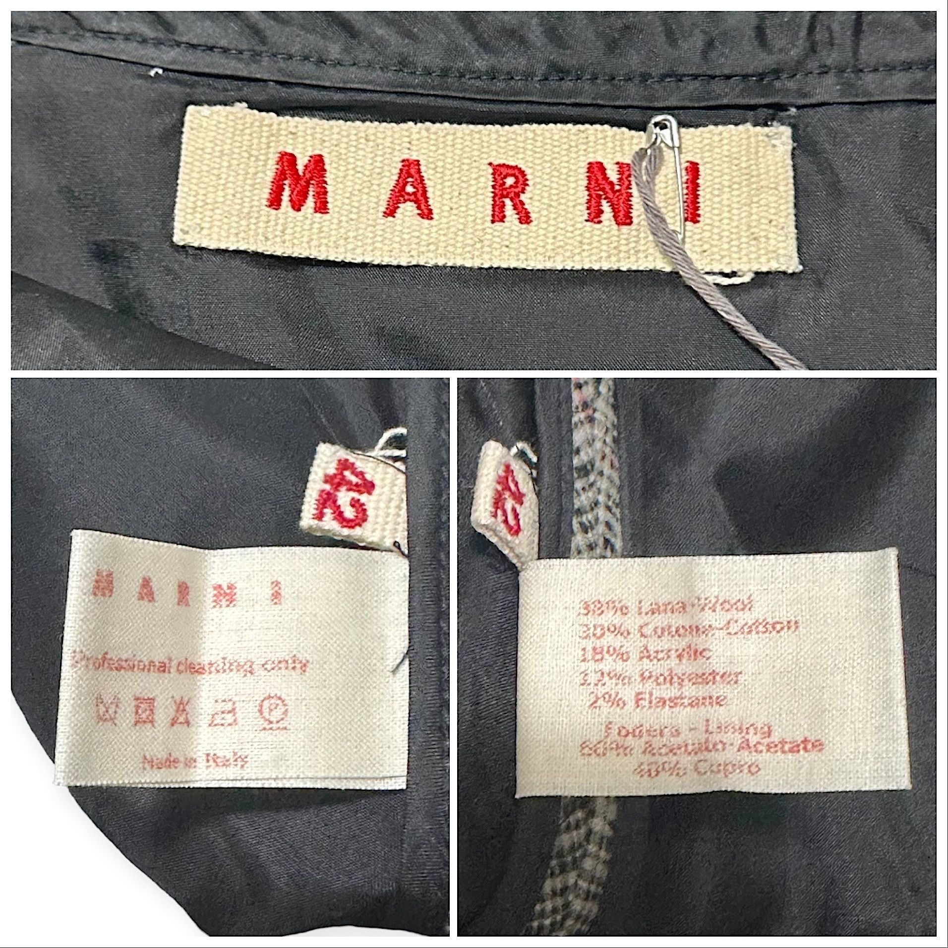 Marni Marni c.2010 Checked A‑Line Skirt IT42 Raw Hem Size 28" / US 6 / IT 42 - 3 Thumbnail