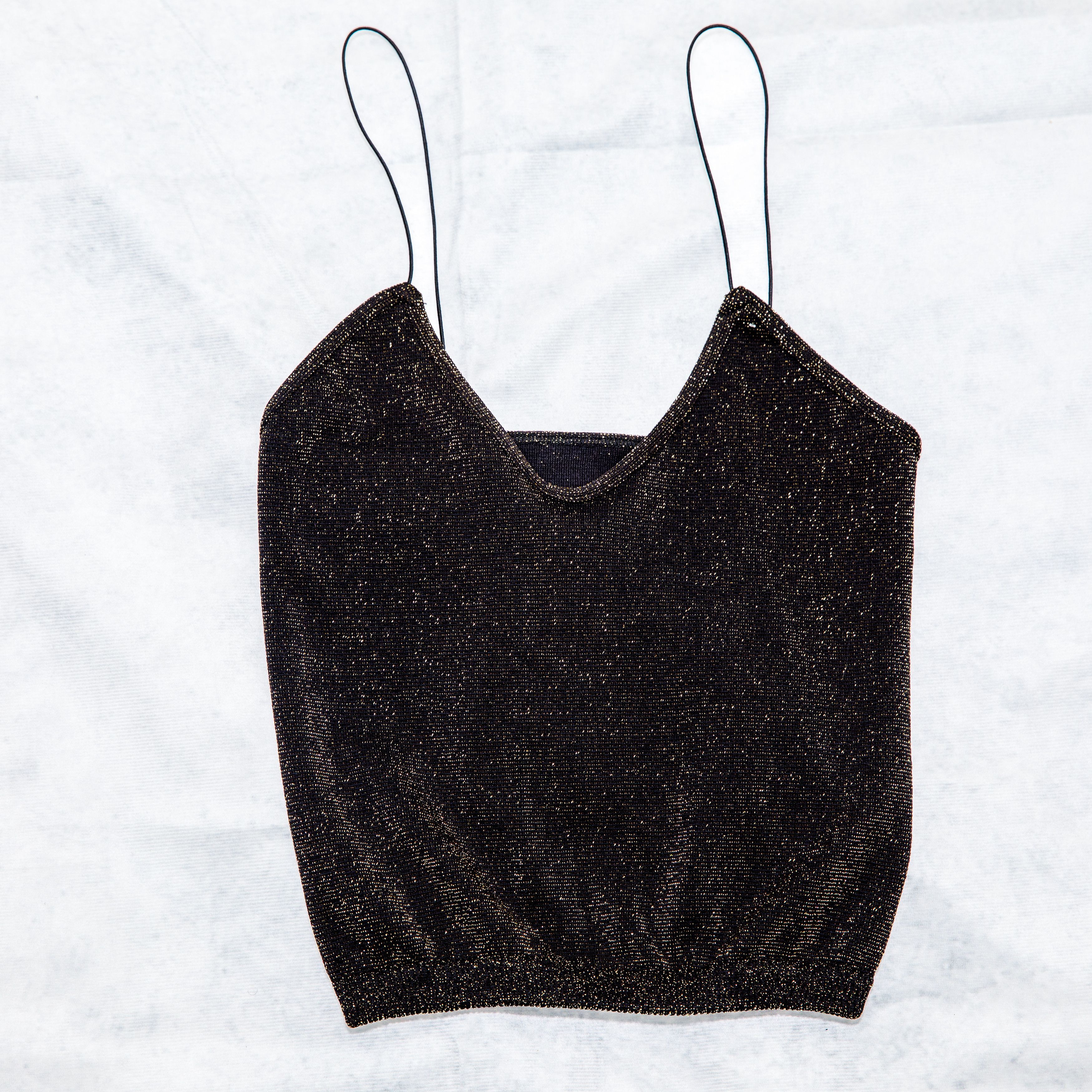 Free People Intimately Free People Tank Top XS/S Black Gold Sparkle Size XS / US 0-2 / IT 36-38 - 2 Thumbnail