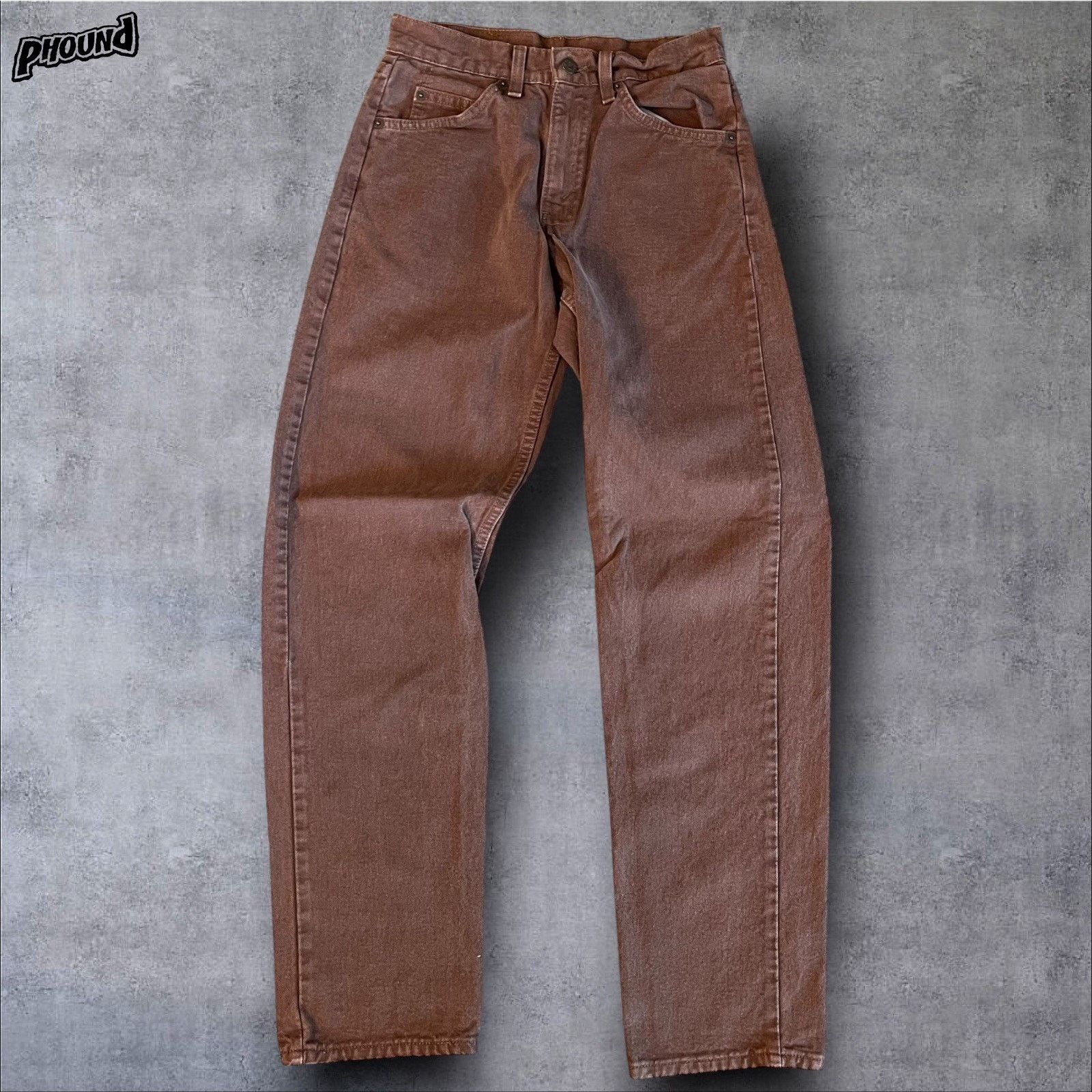 Levi's Vtg Levis 550 Jeans Mens 26x31.5 Brown Relaxed Tapered 90s Size US 26 / EU 42 - 2 Thumbnail