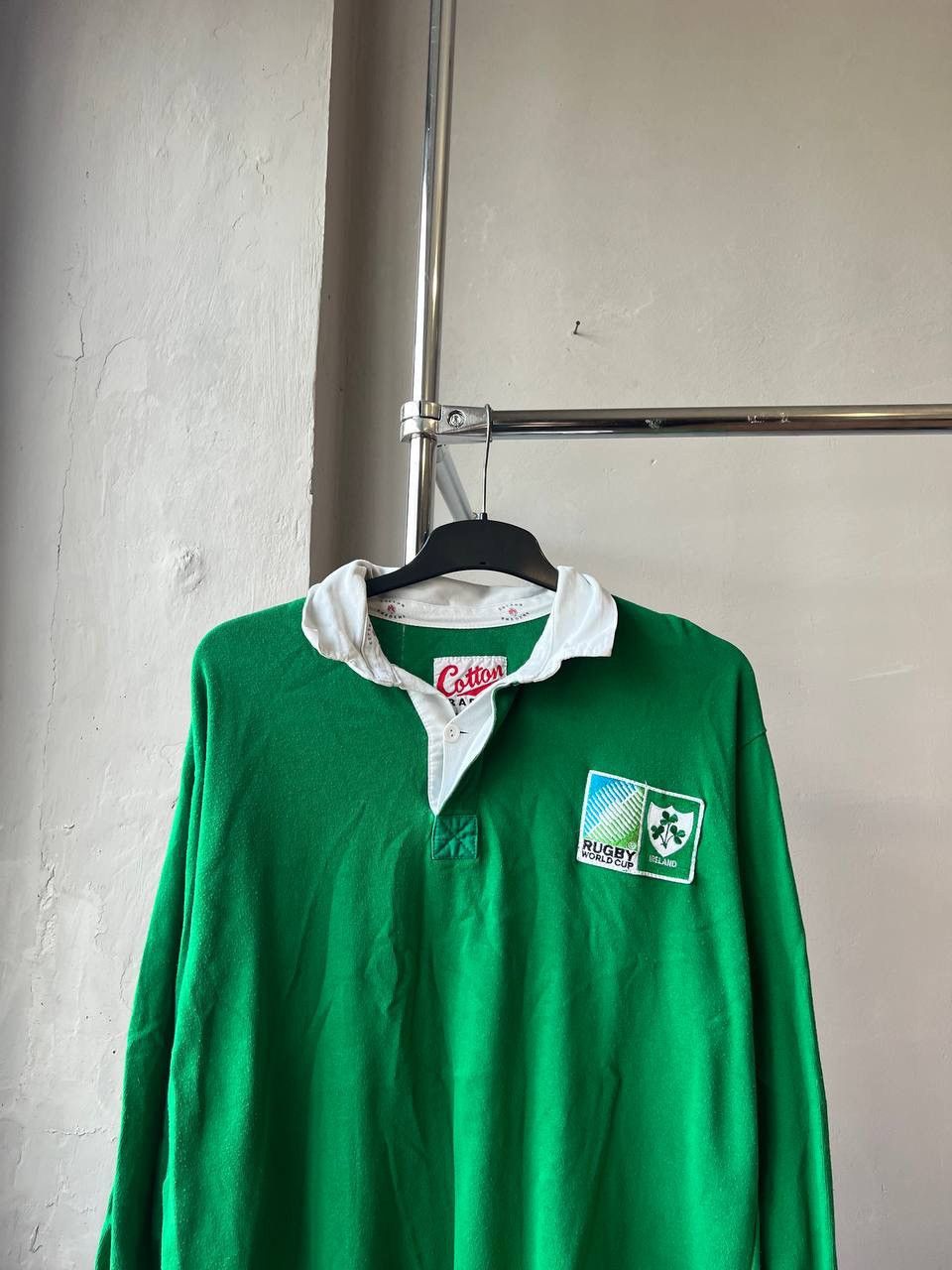 Cotton Traders 1989 WORLD CUP IRB IRELAND TEAM RUGBY UNION JERSEY SHIRT SZL Size US L / EU 52-54 / 3 - 4 Thumbnail
