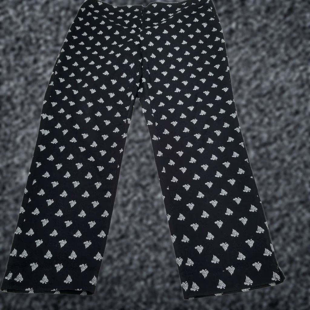 J. Jill J.Jill Womens Black White Paisley Print Crop Trouser Pants Size 10 Straight Leg Size 32" / US 10 / IT 46 - 1 Thumbnail
