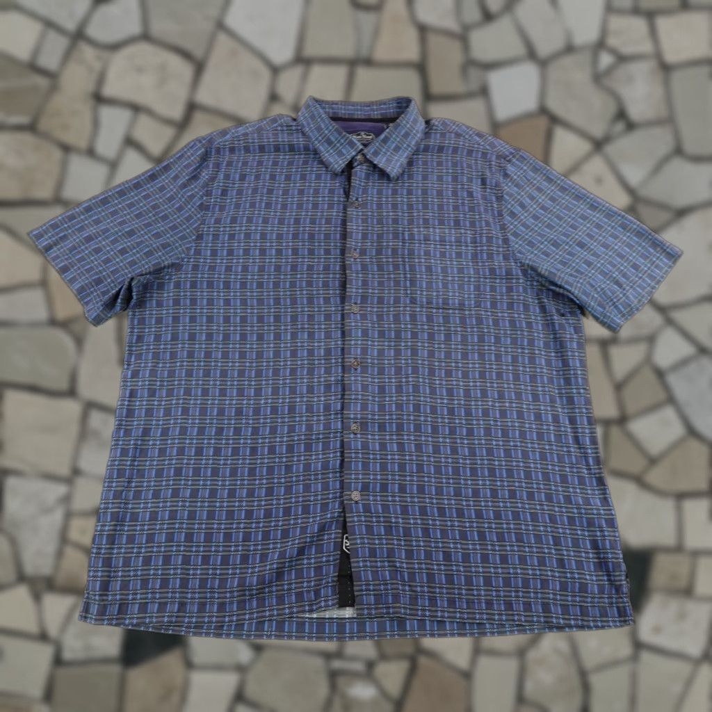 Nat Nast VINTAGE Nat Nast Men’s Shirt XL Blue Plaid Silk Short Sleeve Collared Button-Up Beach Outdoor Size US XL / EU 56 / 4 - 1 Thumbnail