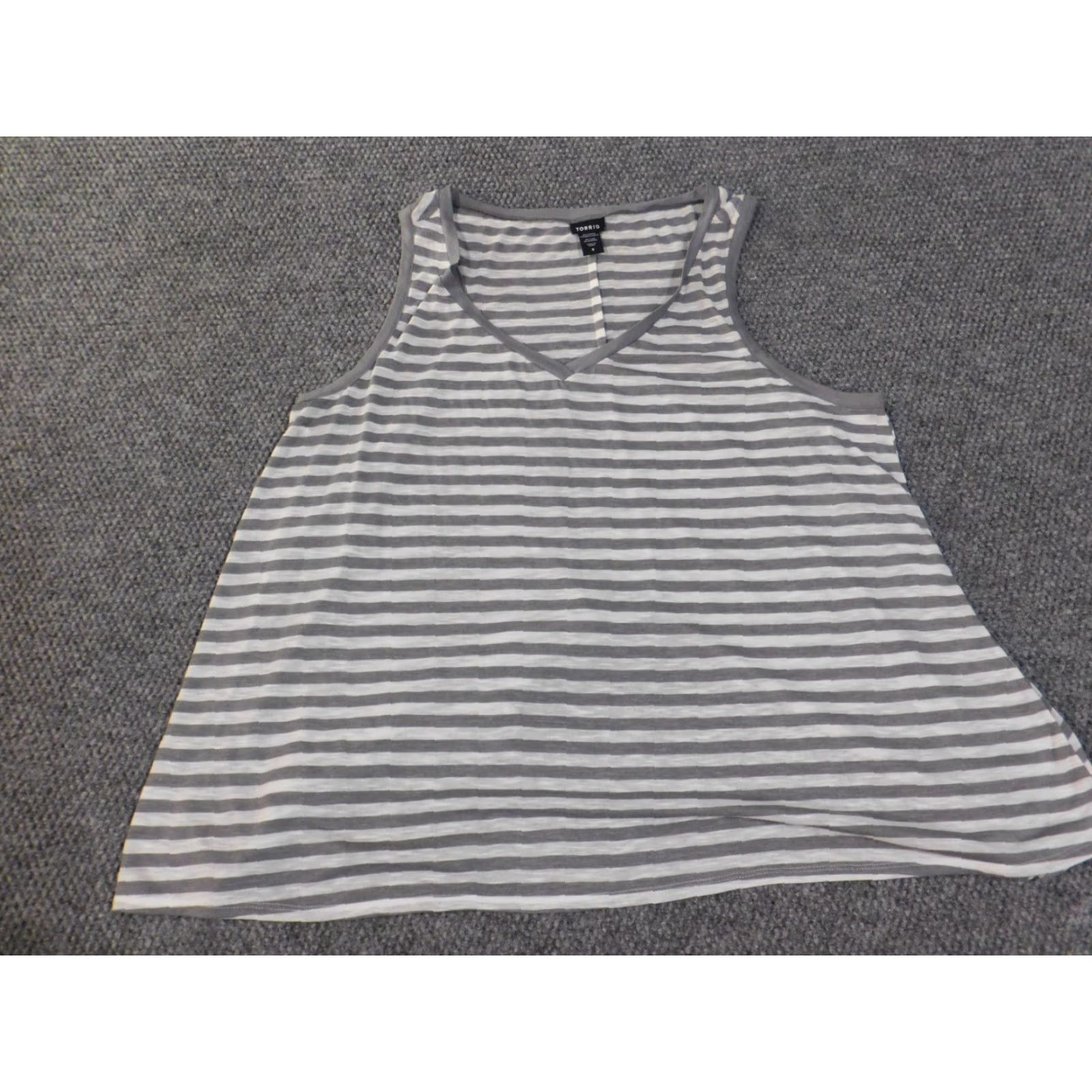 Torrid Torrid Blouse Tunic Sleeveless V-Neck Pullover 3X Plus Women Gray Slit Casual Shirt Size XXL / US 16-18 / IT 52-54 - 3 Thumbnail