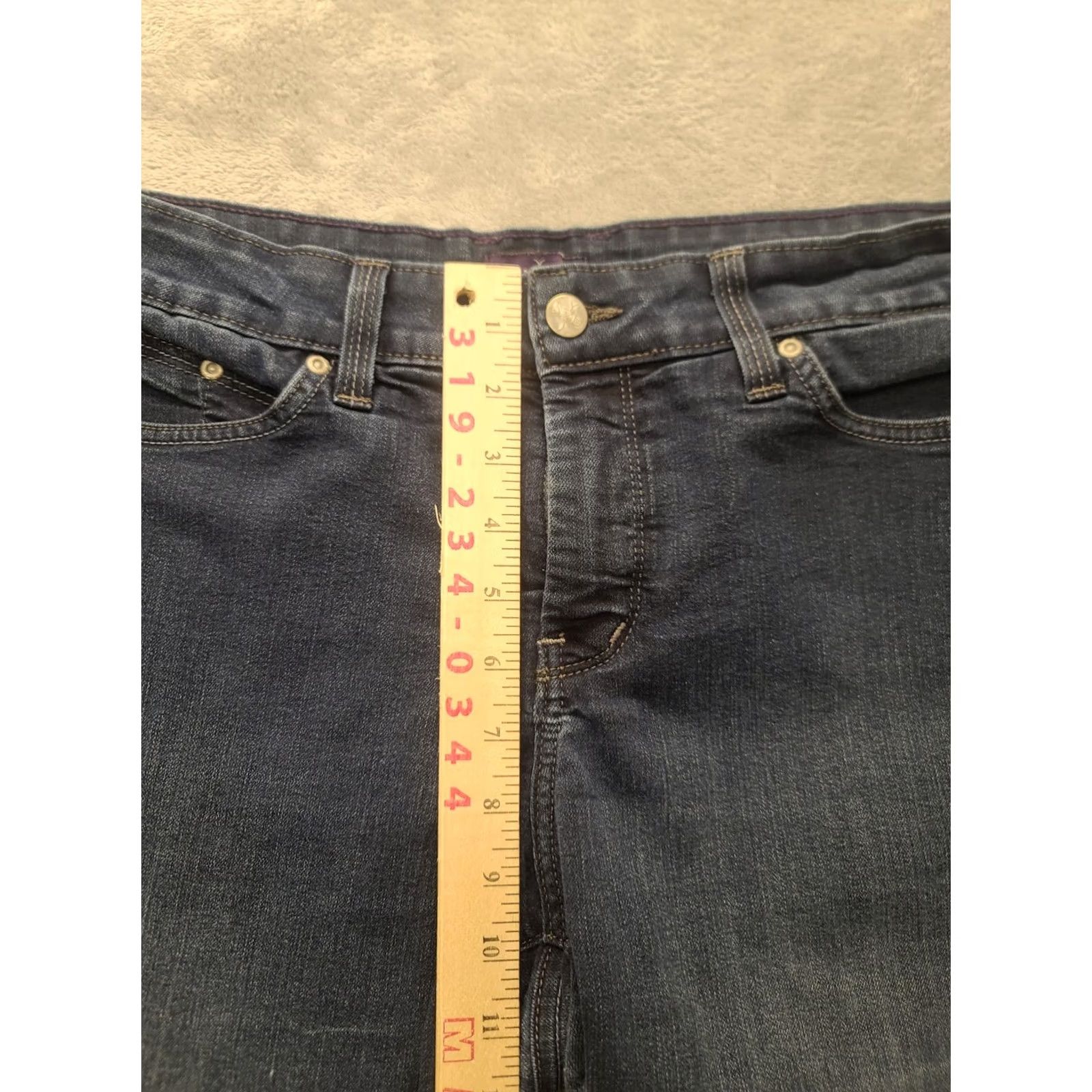 NYDJ NYDJ Womens Jeans 12 Straight Leg Boot Cut Lift Tuck Stretch Slimming Shaping Denim Blue 32" Inseam 31" Rise High Regular City USA Womens Size US 12 / IT 42 - 6 Thumbnail