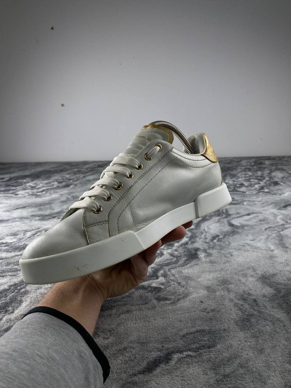 Dolce & Gabbana Dolce & Gabbana Portofino Leather Trainers Men Size 41 White Size US 8 / EU 41 - 9 Thumbnail