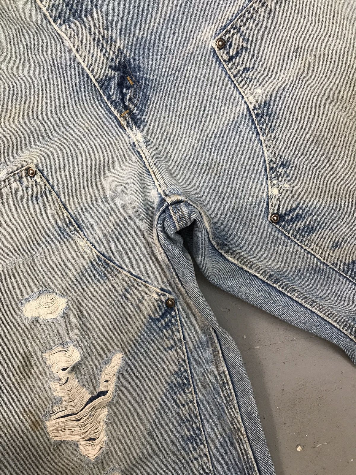 Carhartt × Vintage Vintage Carhartt B73 DST distressed double knee denim Size US 42 / EU 58 - 6 Thumbnail