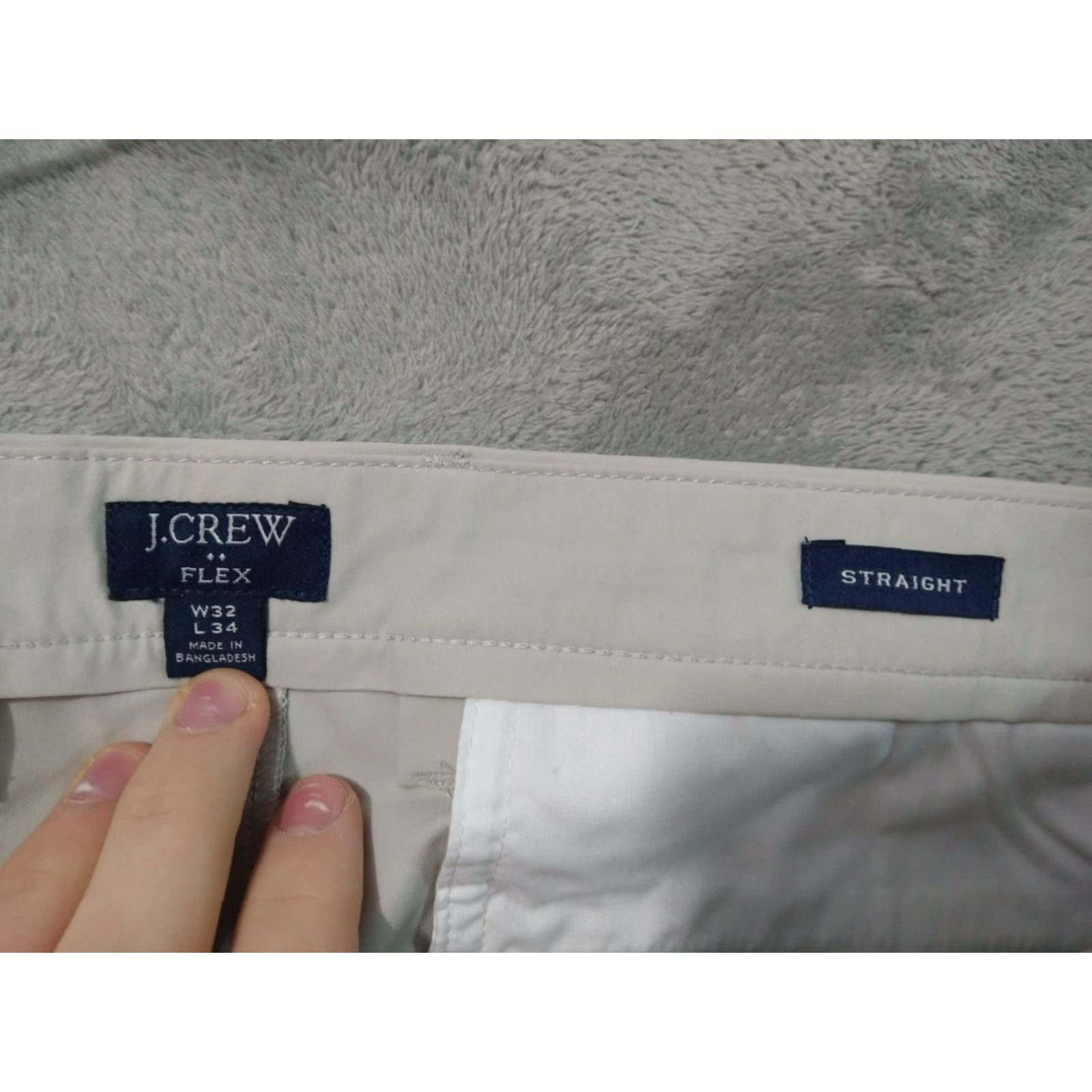 J.Crew J.CREW Pants Men 32x34 Beige Tech Chino Performance Stretch Straight Leg Flat Front Casual Workwear City 90s Mens Size US 32 / EU 48 - 7 Thumbnail