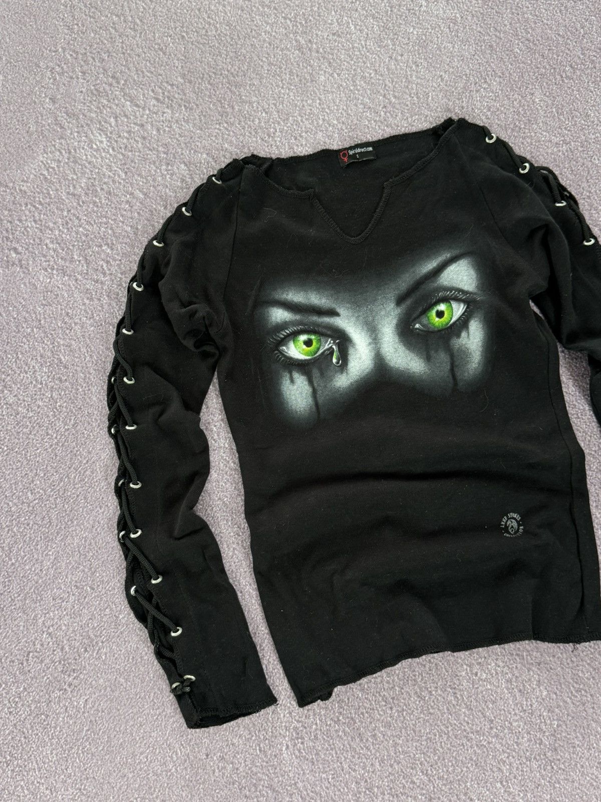 Japanese Brand Y2K Eyes Print 00s Goth Vibe Long Sleeve T-Shirt Size S / US 4 / IT 40 - 4 Thumbnail