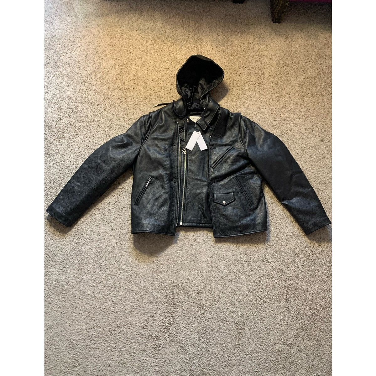 ジャケット・アウター HELMUT LANG archive leather jacket HELMUT LANG - Archive Black Asymmetrical Layered Leather Jacket - Etsy