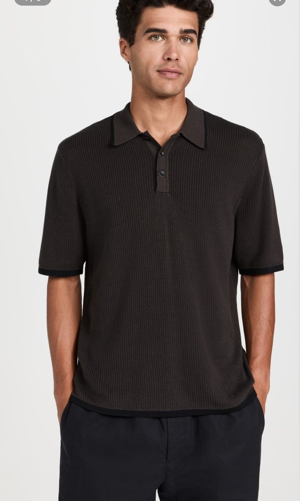 Rag & Bone Harvey knit Polo from Rag & Bone $225 retail Size US L / EU 52-54 / 3 - 1 Thumbnail