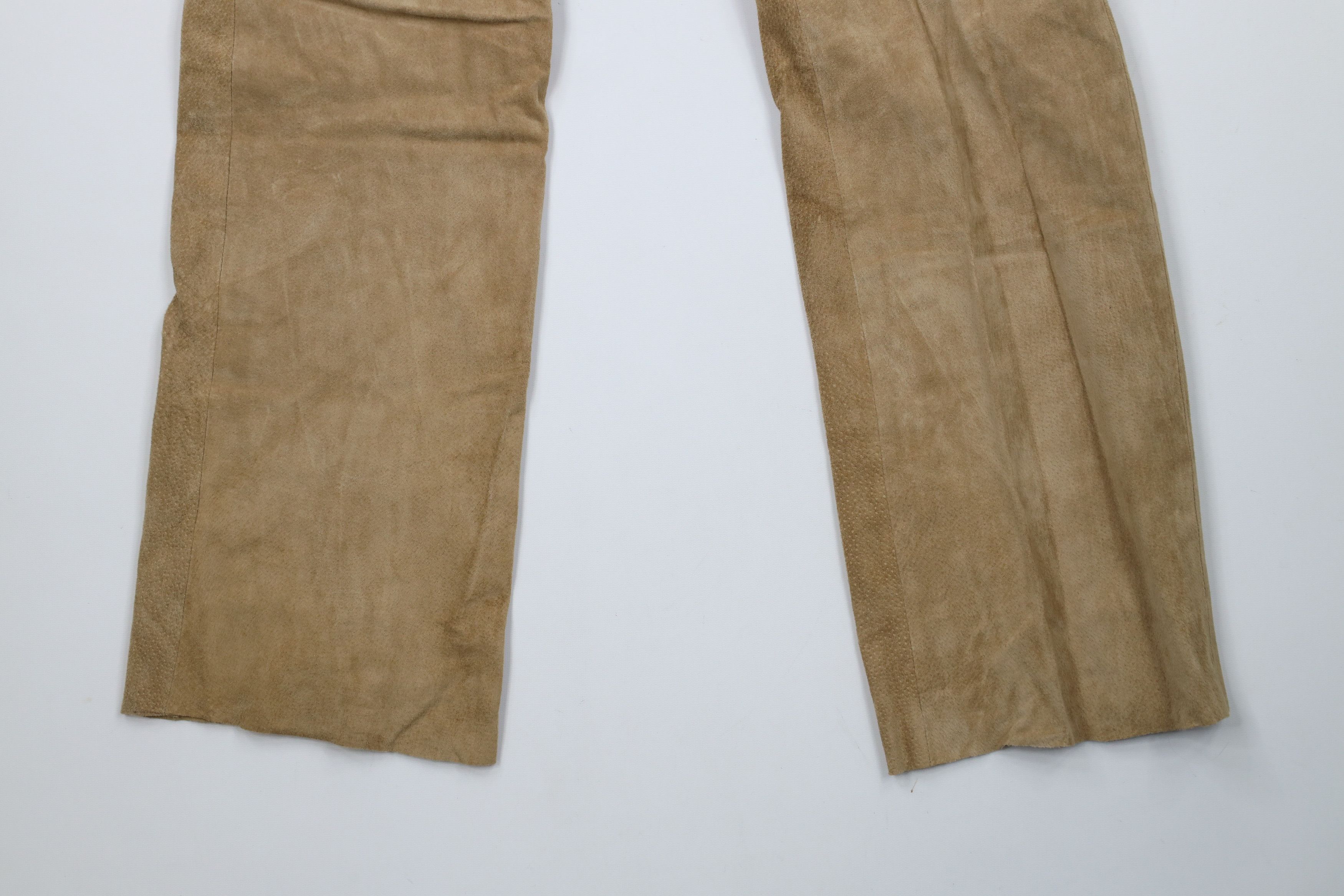 Vintage Vintage 90s Streetwear Flared Wide Leg Cargo Pants Beige Size 36" / US 14 / IT 50 - 4 Thumbnail
