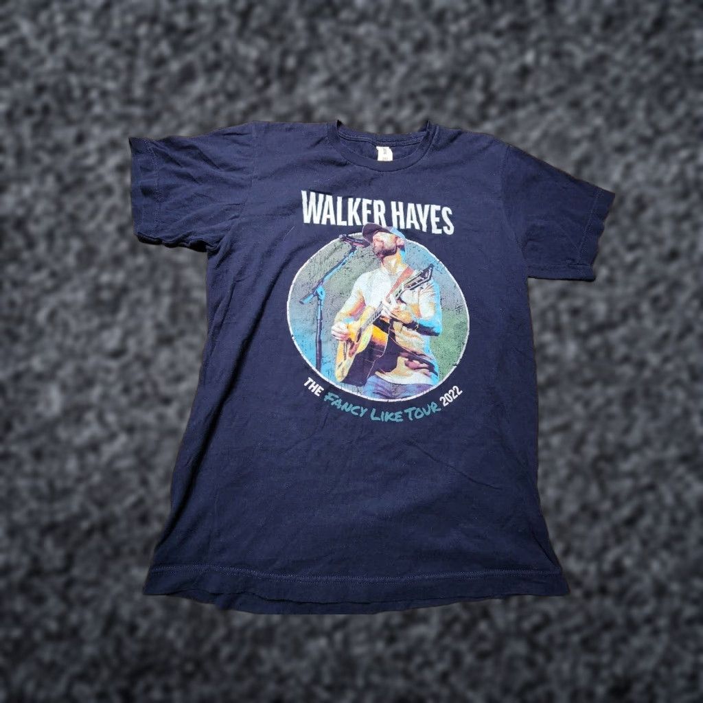 Tultex Walker Hayes The Fancy Like 2022 Concert Tour T Shirt Blue M Double-Sided Tultex Mens Crew Neck Short Sleeve Cotton Polyester Shirt Size US M / EU 48-50 / 2 - 1 Thumbnail