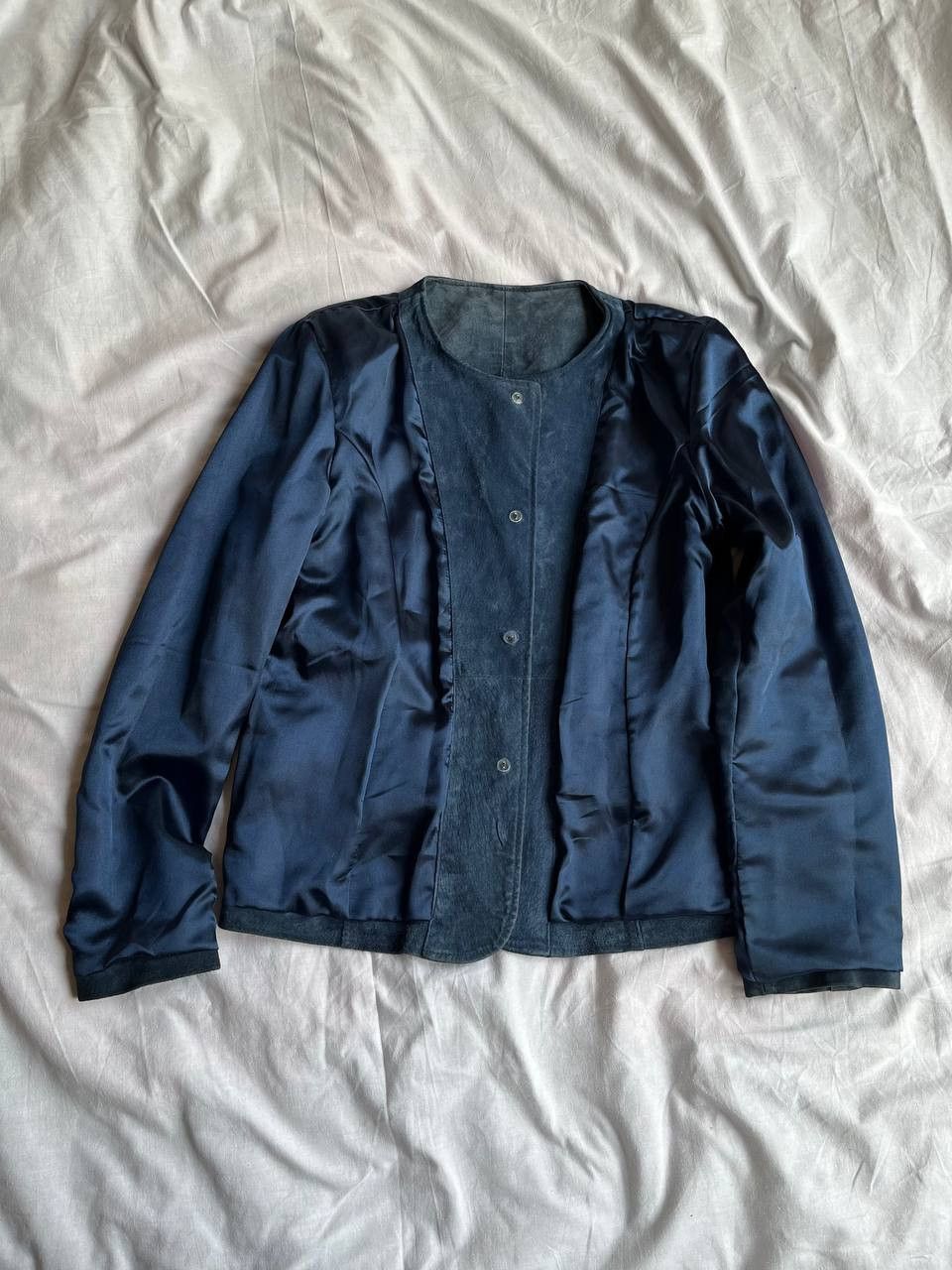 Other × Vintage Departure vintage dark blue distressed nubuck jacket Size XS / US 0-2 / IT 36-38 - 8 Thumbnail