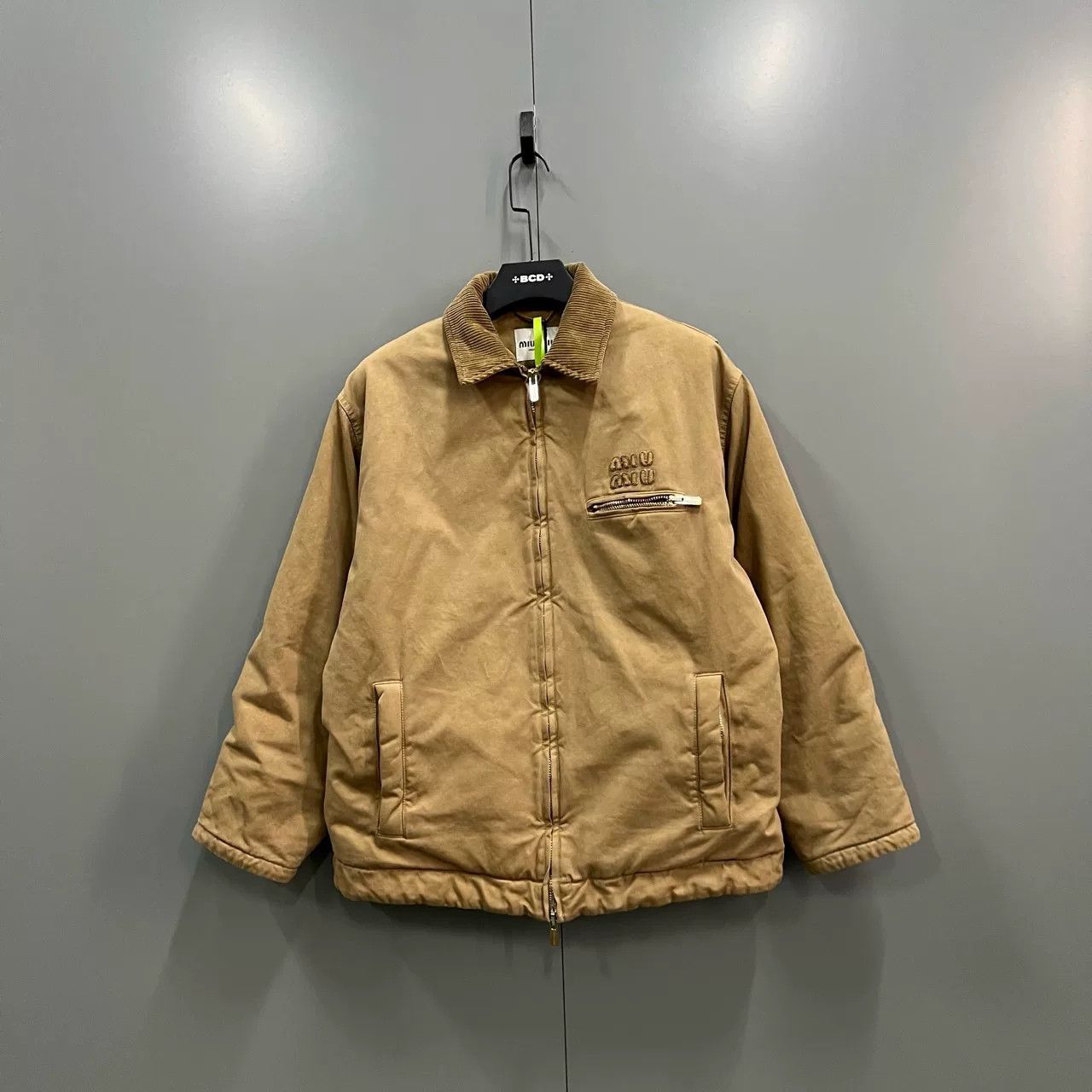 Miu Miu Miu Miu Khaki Embroidered Logo Jacket Size M / US 6-8 / IT 42-44 - 1 Thumbnail