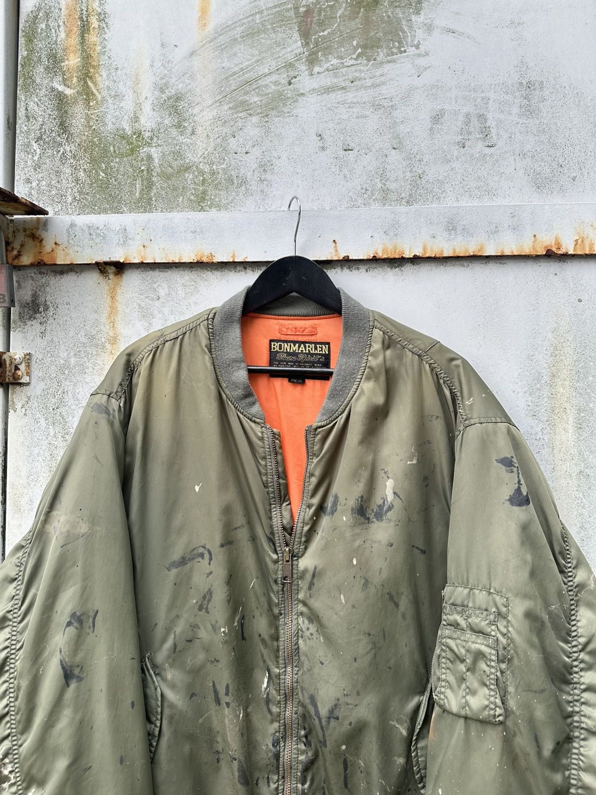 Vintage 🪖Vintage THRASHED MA-1 Man Intermediate Bomber Jacket Size US XXL / EU 58 / 5 - 4 Thumbnail