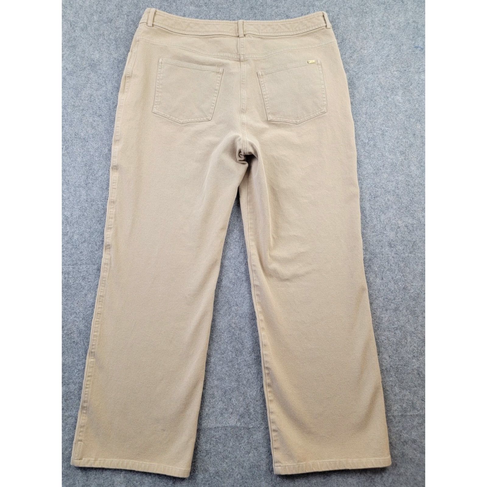 St. John St. John Sport Pants Womens 12 Beige Straight Leg Classic Stretch Size 34" / US 12 / IT 48 - 7 Thumbnail