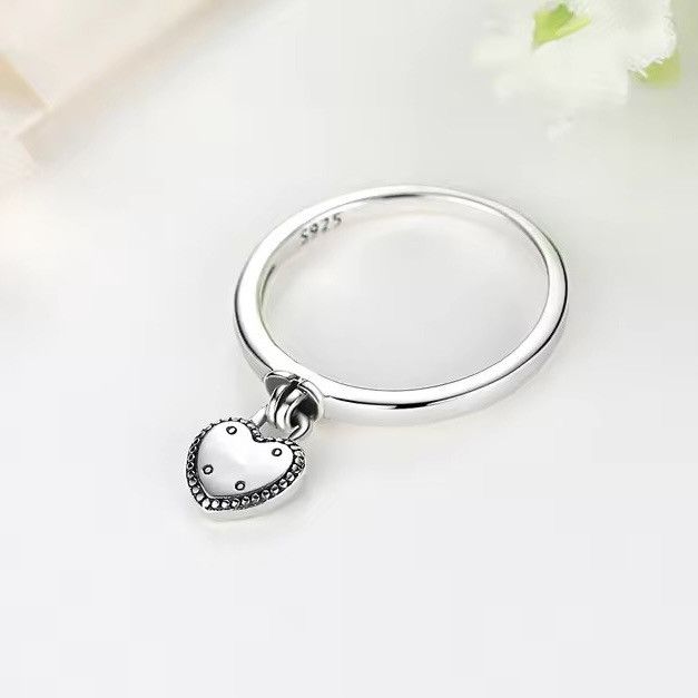 Sterling Silver Love Heart Ring Size ONE SIZE - 2 Thumbnail