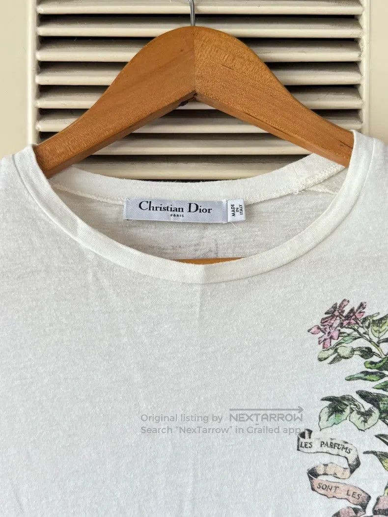 Dior Dior White floral print short-sleeved T-shirt Size S / US 4 / IT 40 - 3 Thumbnail
