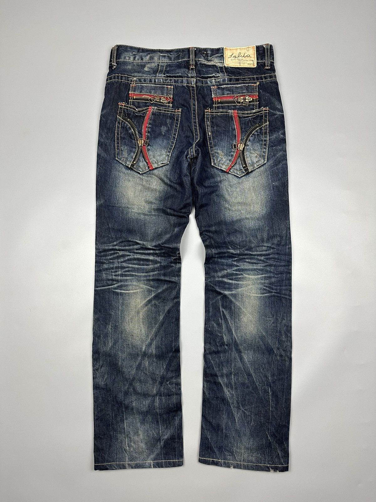 Japanese Brand Distressed Yoshitomo Nara X Lolita Flare Lightning Jeans Size US 34 / EU 50 - 1 Thumbnail