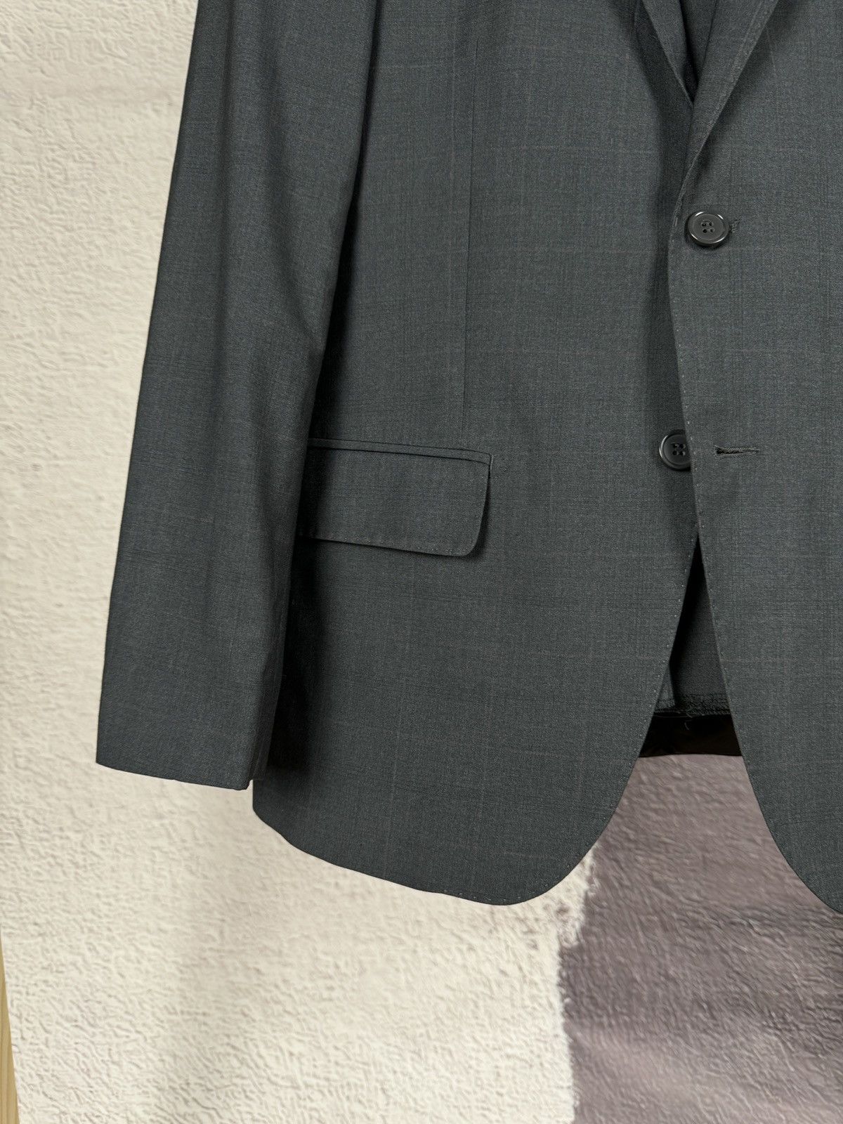 Nazareno Gabrielli BNWT Nazareno Gabrielli checkered grey 2 button wool suit Size 38R - 5 Thumbnail