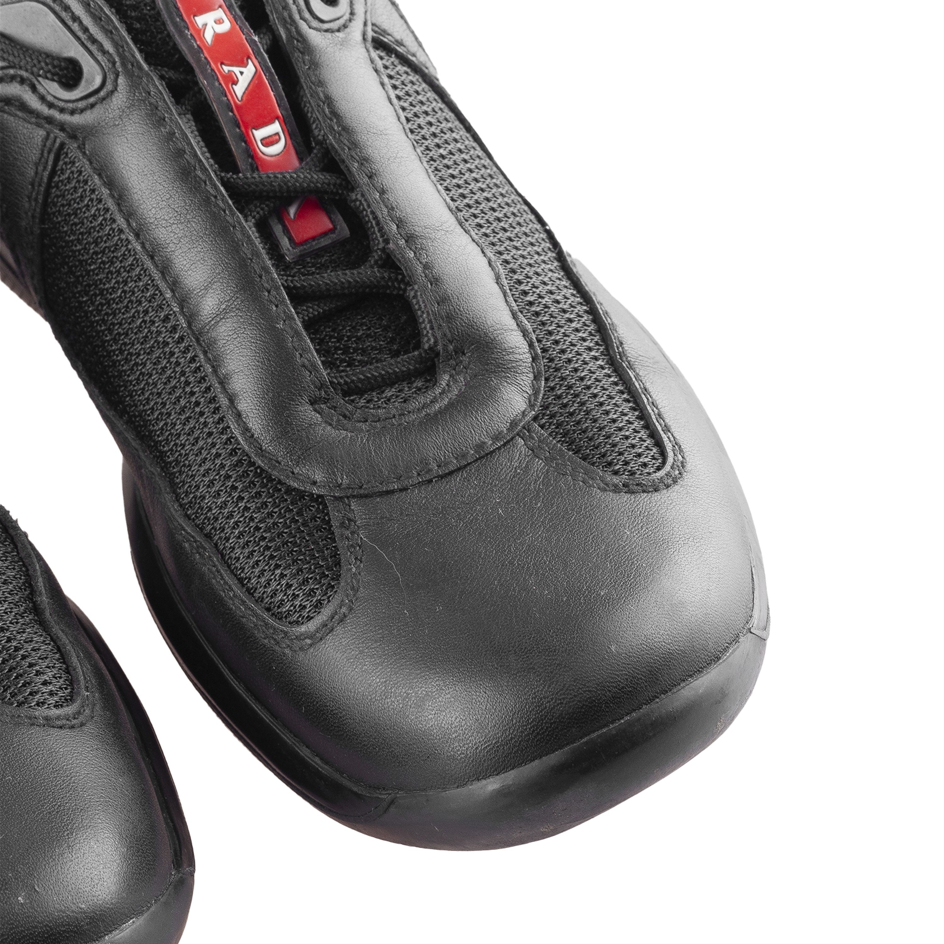 Prada Vintage Prada America’s Cup Black Sneakers (37 EU) Size US 5 / EU 37 - 5 Thumbnail
