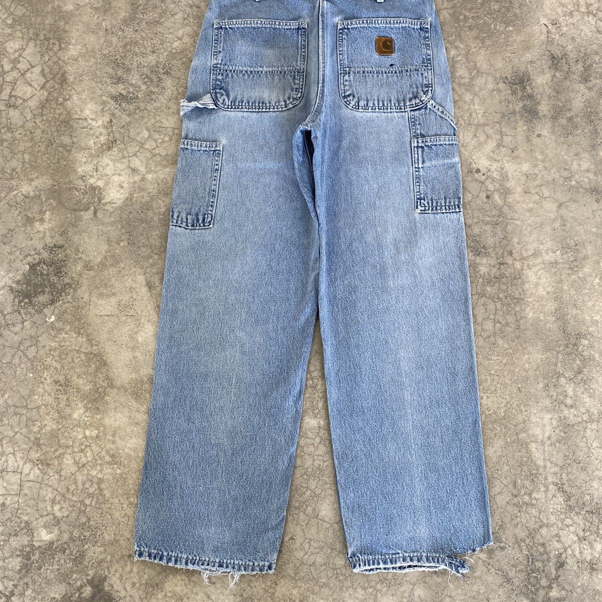 Carhartt Size 31x29 VTG Carhartt Faded Blue Carpenter Denim Jeans Size US 31 - 17 Thumbnail
