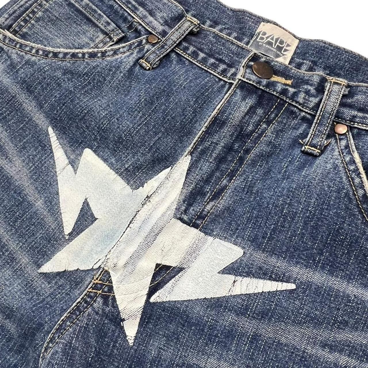 Bape Vintage 2000s Bape Twinsta Star Jeans - Waist: 32” Size US 32 / EU 48 - 5 Thumbnail