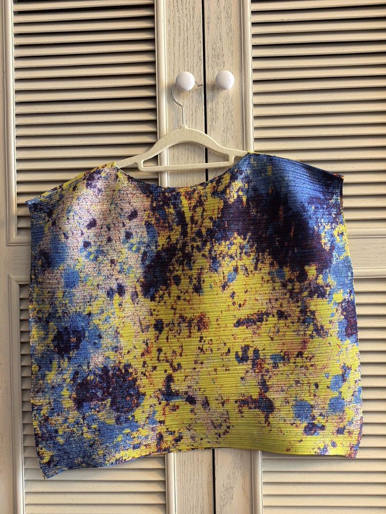 Issey Miyake Issey Miyake size:3 Yellow and blue color-matched starry s Size XS / US 0-2 / IT 36-38 - 2 Thumbnail
