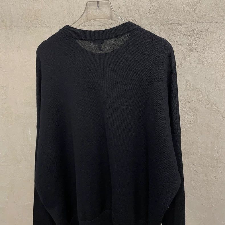 Other LOEWE Black chest color large logo round neck wool knit sw Size XS / US 0-2 / IT 36-38 - 4 Thumbnail