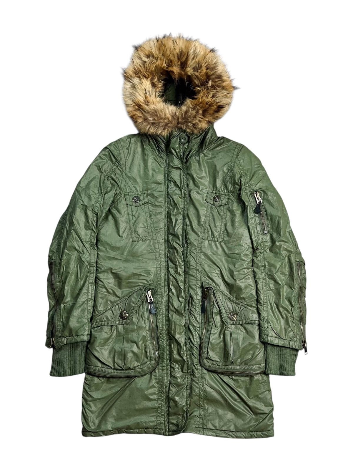BUFFALO BOBS 2000s Moussy - Apocalypse Style Fur Hoodie Jacket Size US M / EU 48-50 / 2 - 1 Thumbnail