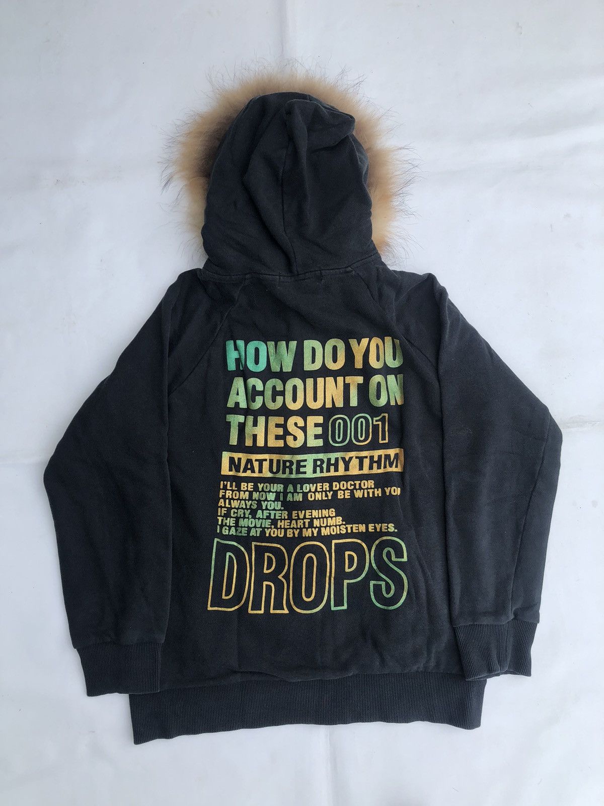 Hysteric Glamour Poem Fur Zipp Hoodie Rock Punk Style Size US L / EU 52-54 / 3 - 2 Thumbnail