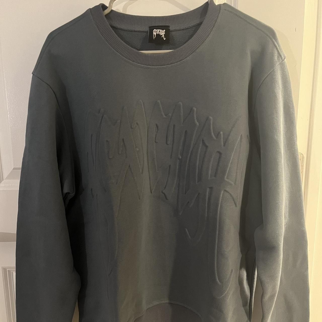 Revenge Revenge Embossed French Terry Crewneck (Blue) Size US S / EU 44-46 / 1 - 1 Thumbnail