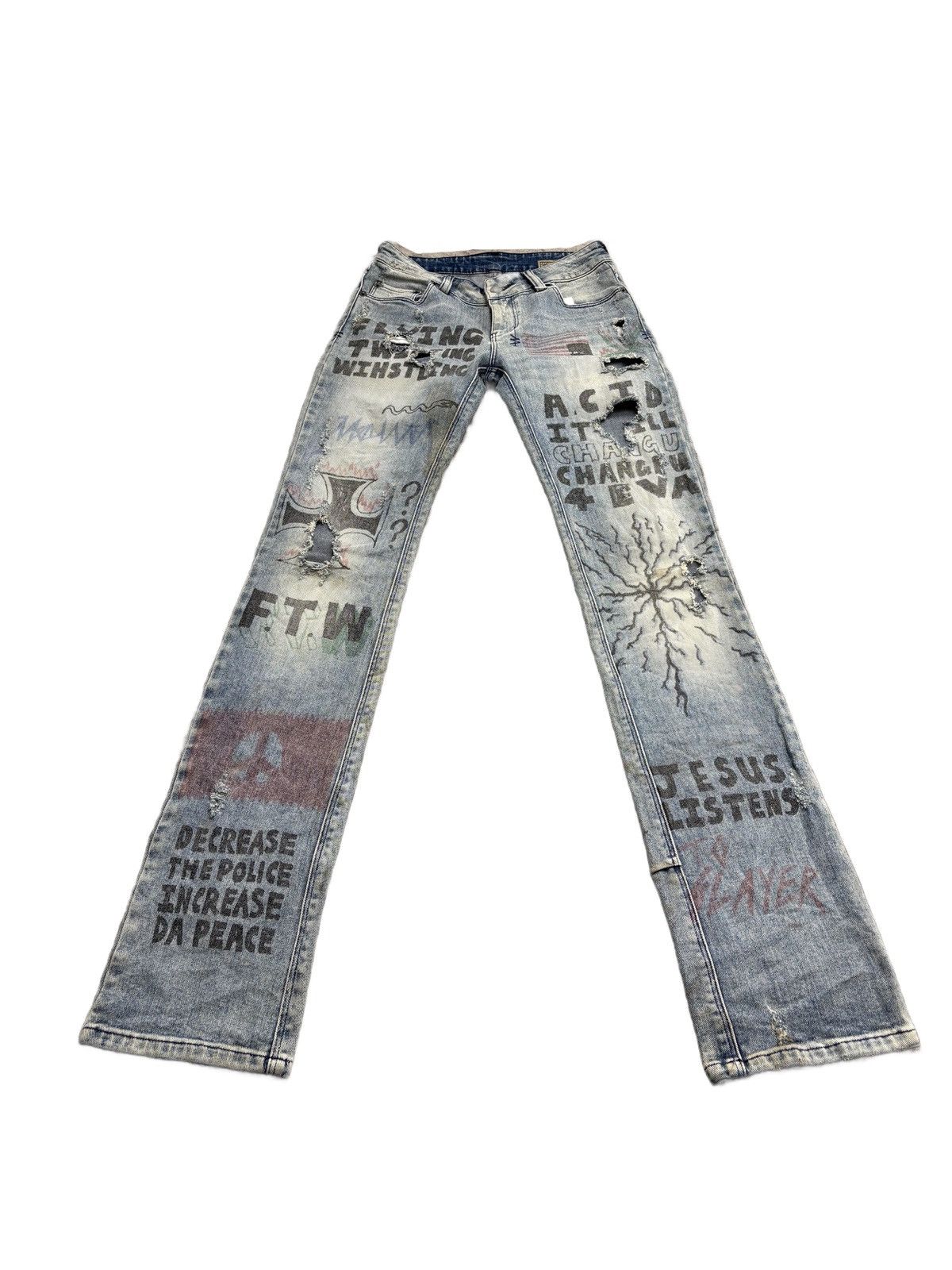 Ksubi Ksubi jeans painted light blue Size 26 Size 27" / US 4 / IT 40 - 2 Thumbnail