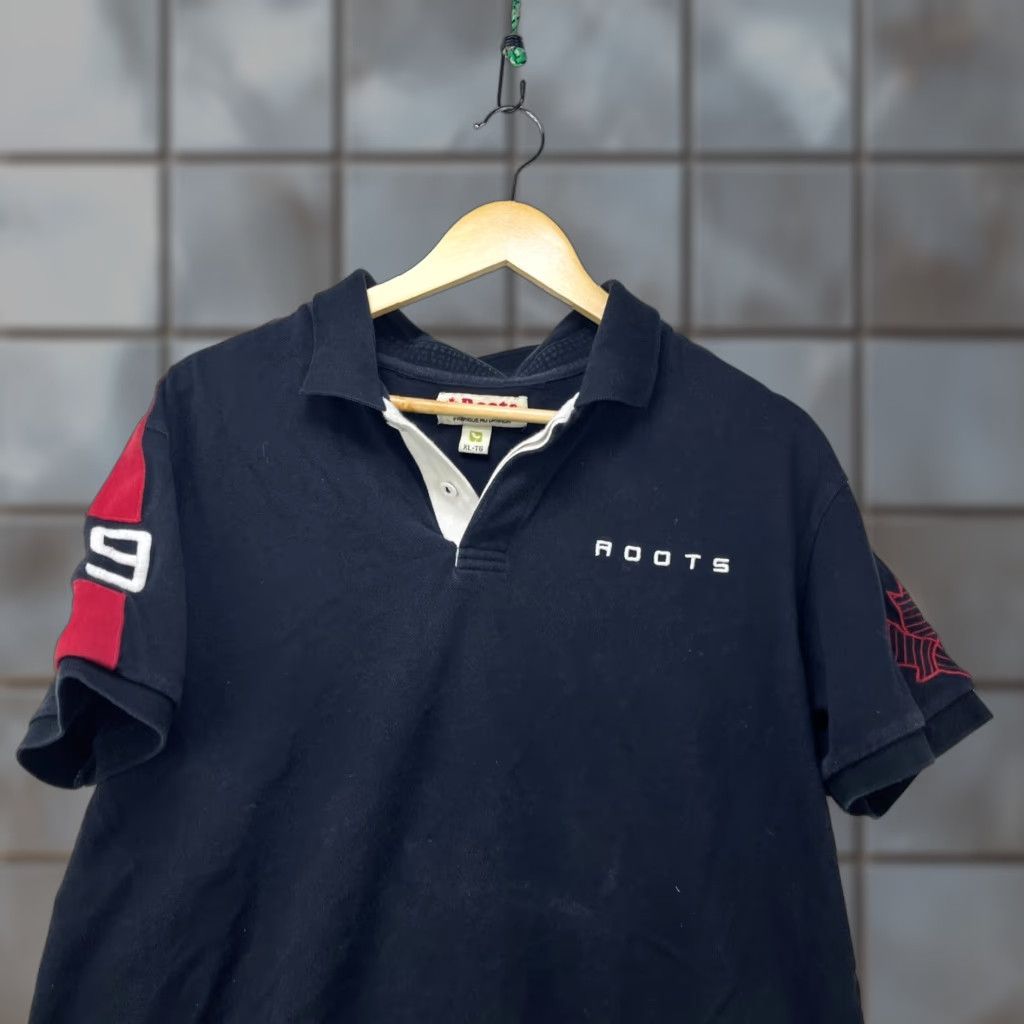 Roots VINTAGE Roots Polo Shirt XL Black 90s Men Size US XL / EU 56 / 4 - 1 Thumbnail