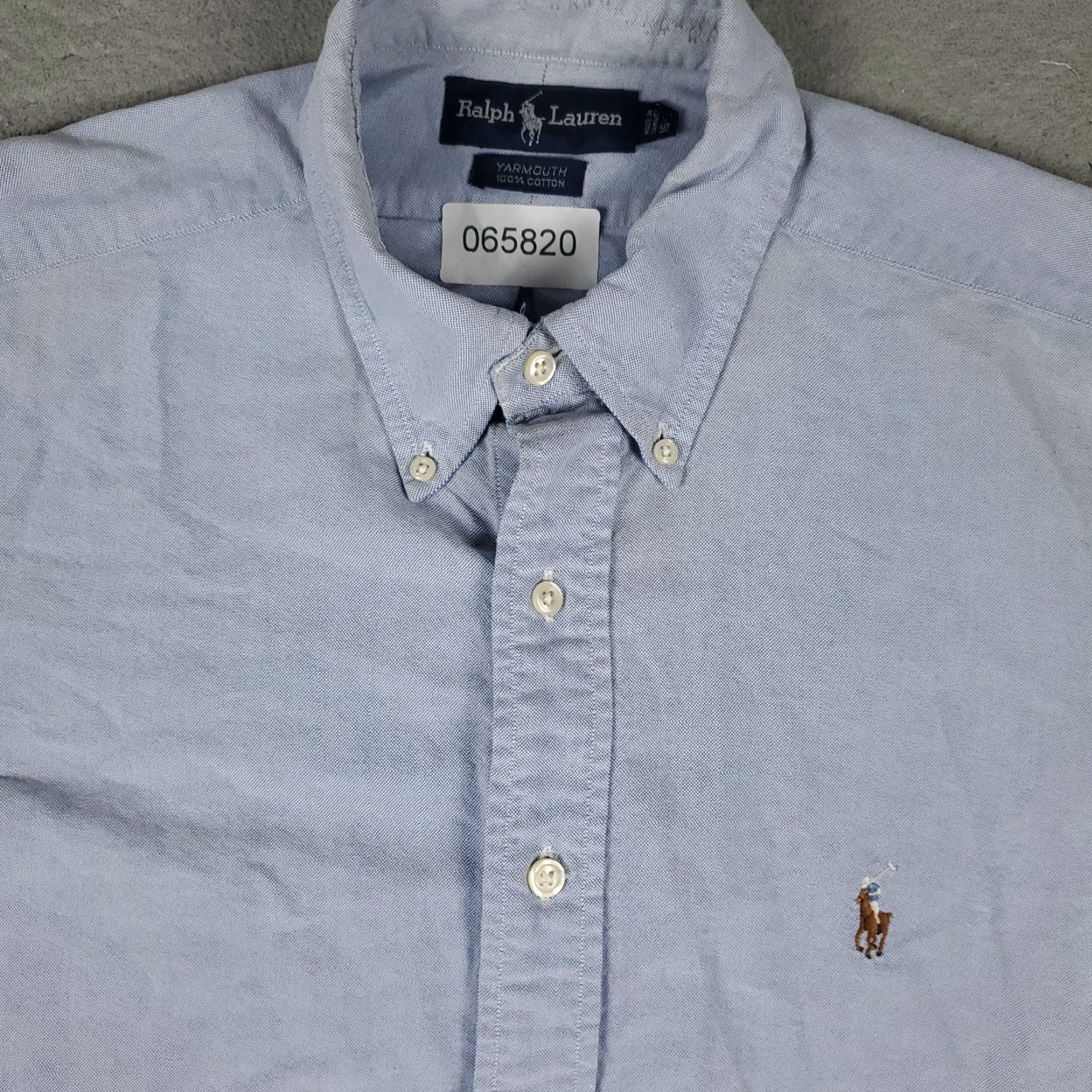 Ralph Lauren Ralph Lauren Shirt Mens Size 16 Blue Pony Dress Button Up Short Sleeve Dress Shirt Classic American Modern Mens Size 42R - 2 Thumbnail