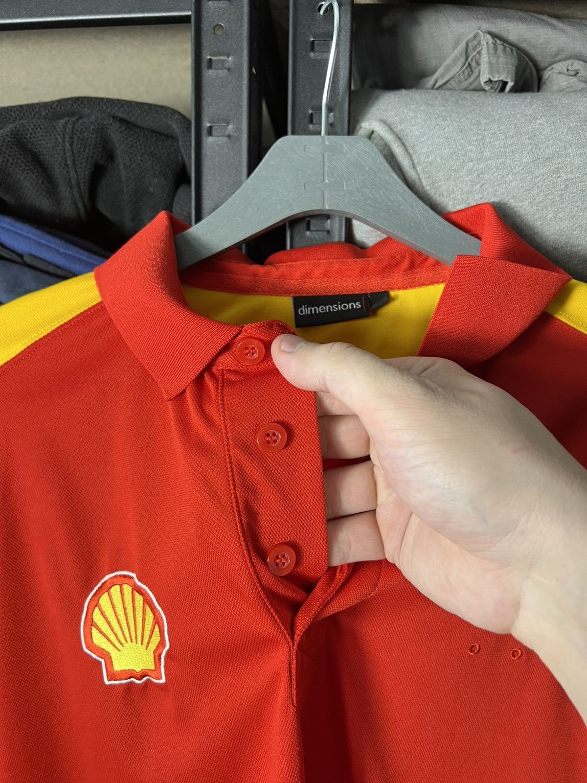 Ferrari Ferrari Shell V-Power Racing Team Polo Shirt Red Yellow Size US L / EU 52-54 / 3 - 7 Thumbnail