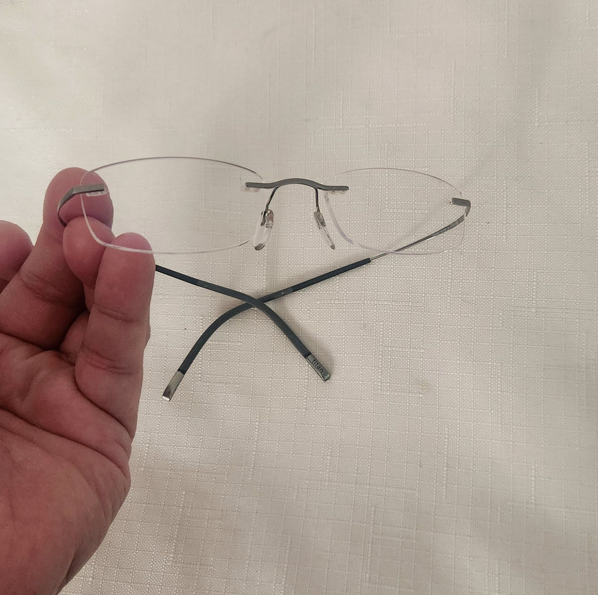Designer × Silhouette Silhouette Titan 7579 60 6061 7581 Gray Rimless Eyeglasses Size ONE SIZE - 6 Thumbnail
