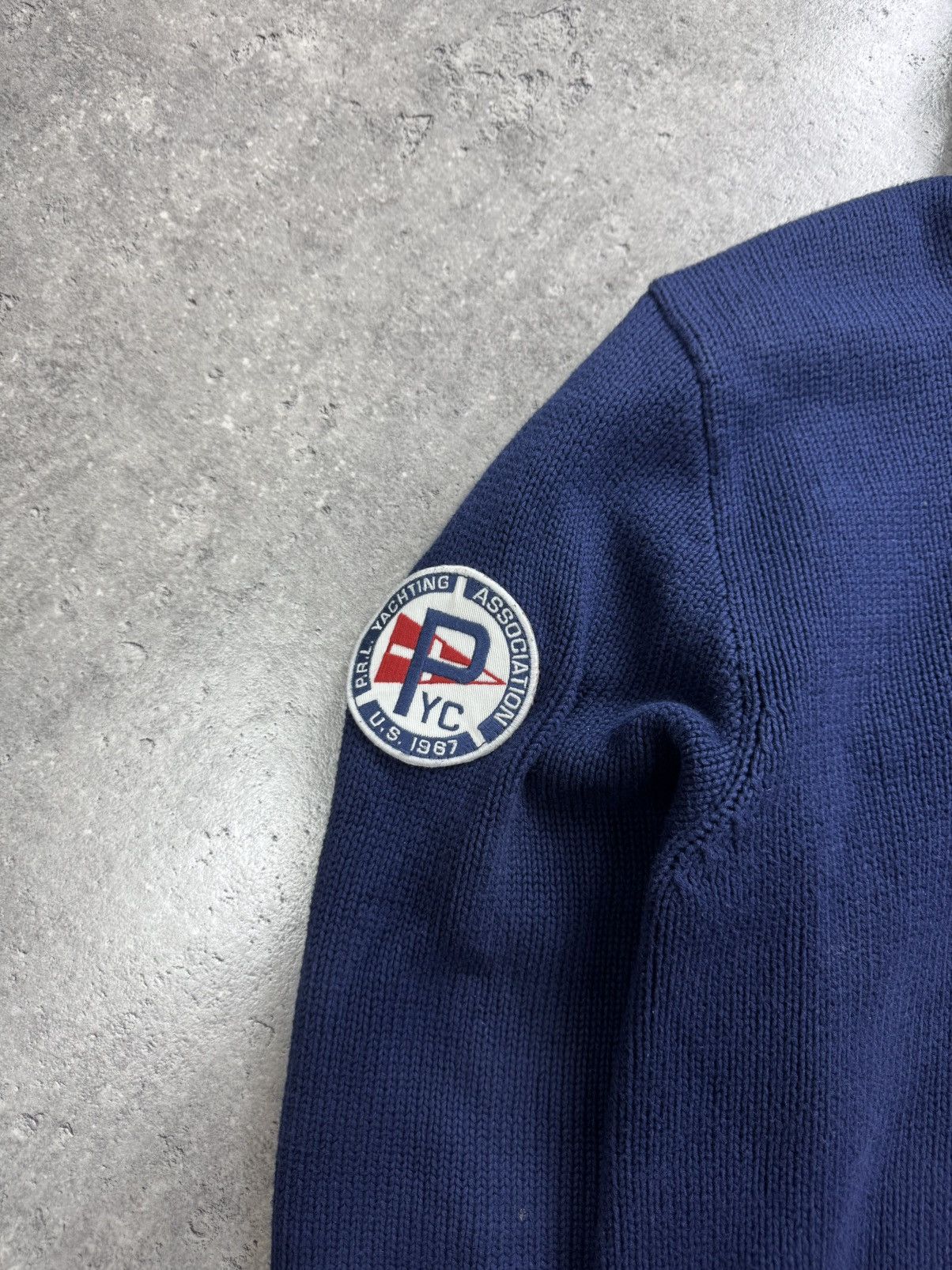 Polo Ralph Lauren KNIT - POLO RALPH LAUREN - Yachting Sweater 90s Cowl Neck Size US XL / EU 56 / 4 - 3 Thumbnail