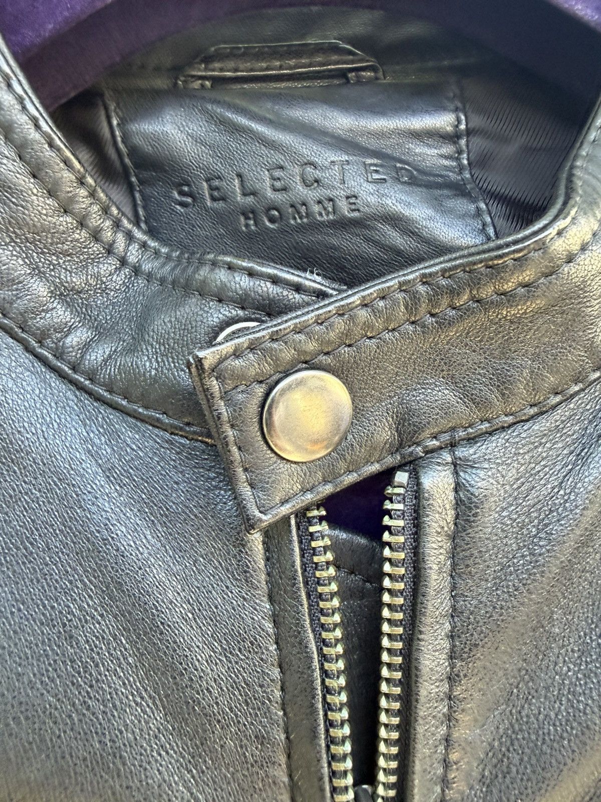 Selected Homme Selected Homme Black Leather Jacket M Size US L / EU 52-54 / 3 - 8 Thumbnail