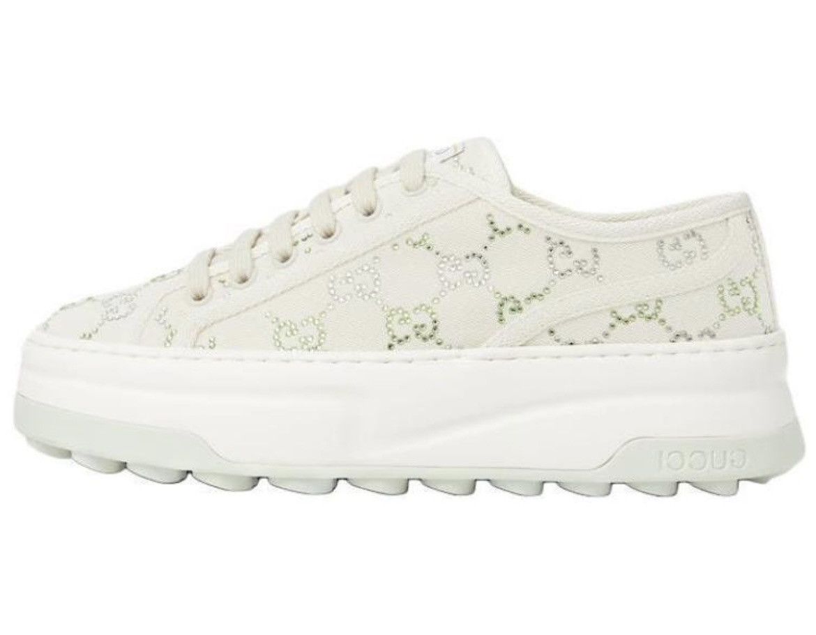 Gucci Gucci Canvas Lame Crystal GG Monogram Womens 1977 Sneaker Size US 9.5 / IT 39.5 - 2 Thumbnail