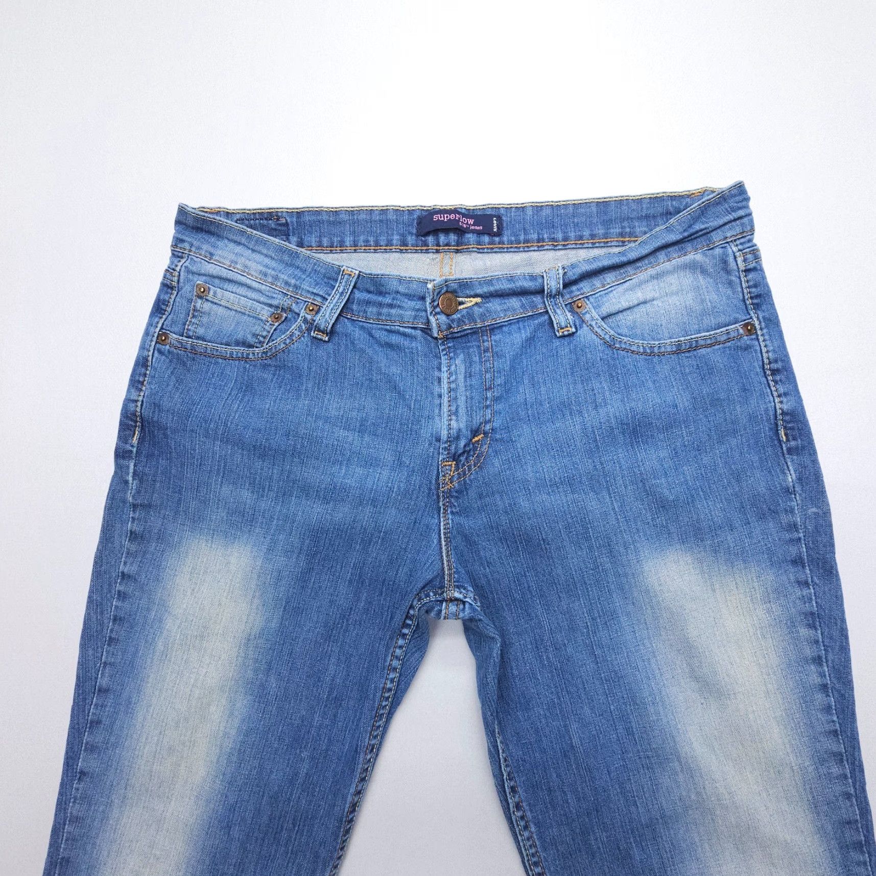 Levi's VINTAGE Levi’s 518 Boot Cut Jeans Juniors 13 Blue Y2K 2000's Southwestern 90s Levi's Womens Jeans Size 34" / US 12 / IT 48 - 4 Thumbnail
