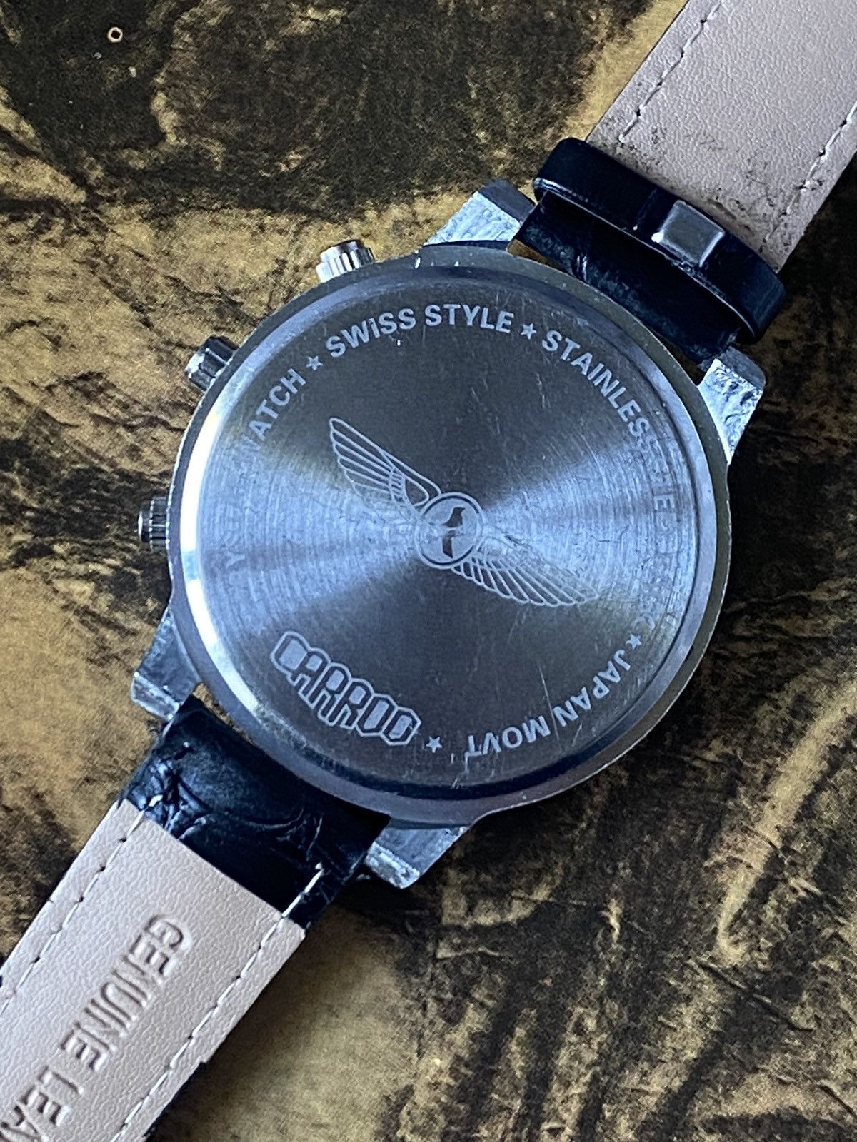 Japanese Brand × Jewelry × Vintage Fantasy Watch Dial Black Leather Strap Size ONE SIZE - 10 Thumbnail