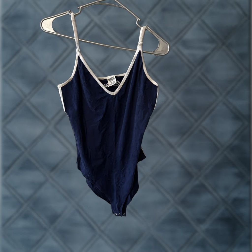 Pinko PINK Victoria’s Secret Blue / White Tank Bodysuit Size Large Size L / US 10 / IT 46 - 1 Thumbnail