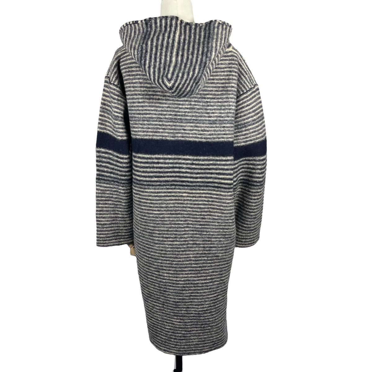 45rpm R By 45rpm Wool Striped Hoodie Duffle Coat Size L / US 10 / IT 46 - 6 Thumbnail