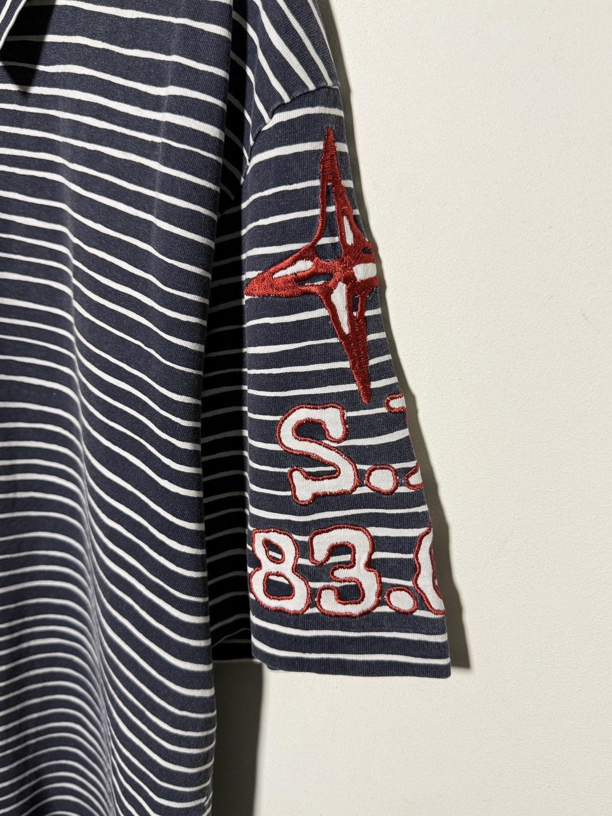 Stone Island stone island y2k striped polo Size US L / EU 52-54 / 3 - 4 Thumbnail