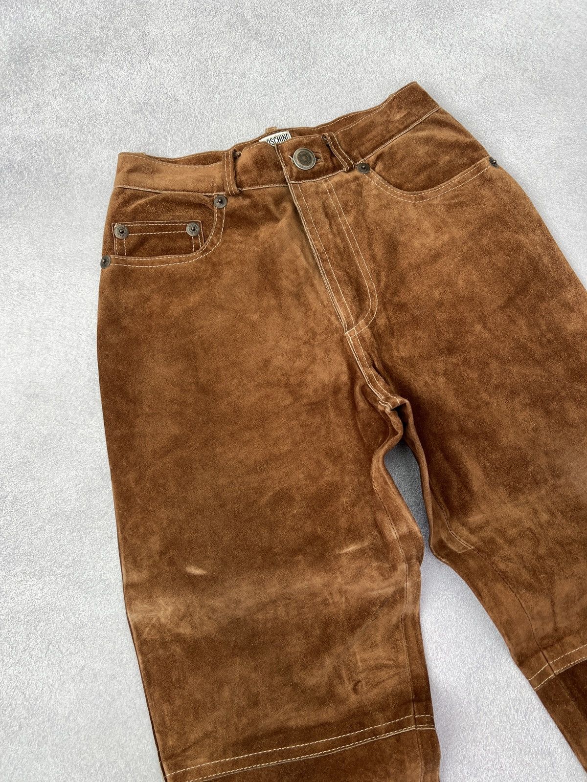Designer × Moschino × Vintage Vintage Moschino Leather Women’s Rare Pants Cowboy Style Size 30" / US 8 / IT 44 - 15 Thumbnail