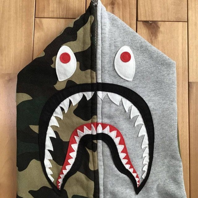 Bape × Nigo BAPE woodland camo Shark full zip hoodie a bathing ape NIGO Size US L / EU 52-54 / 3 - 3 Thumbnail