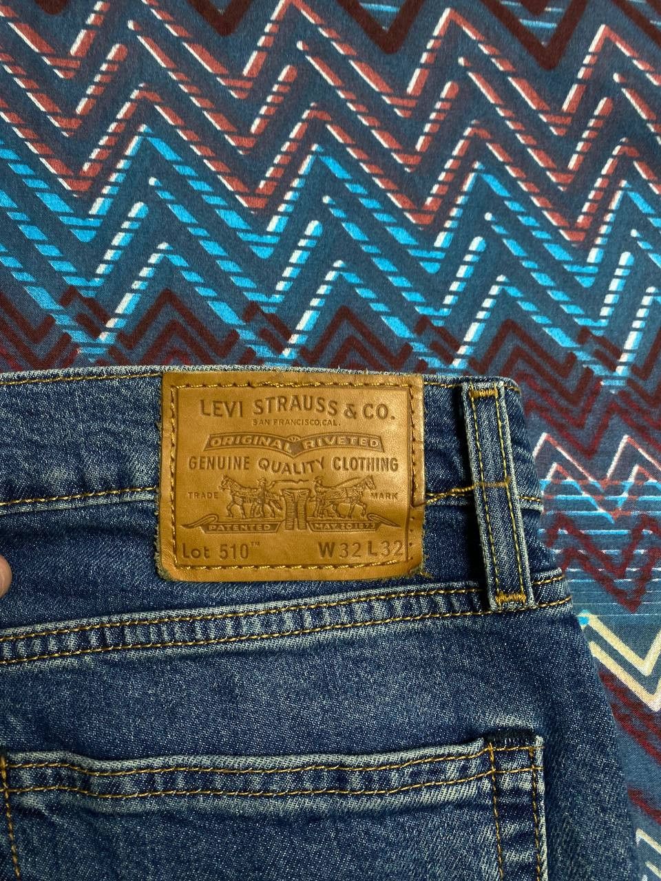 Levi's × Vintage Faded Blue Vintage Levi's 510 USA style Size US 32 / EU 48 - 4 Thumbnail