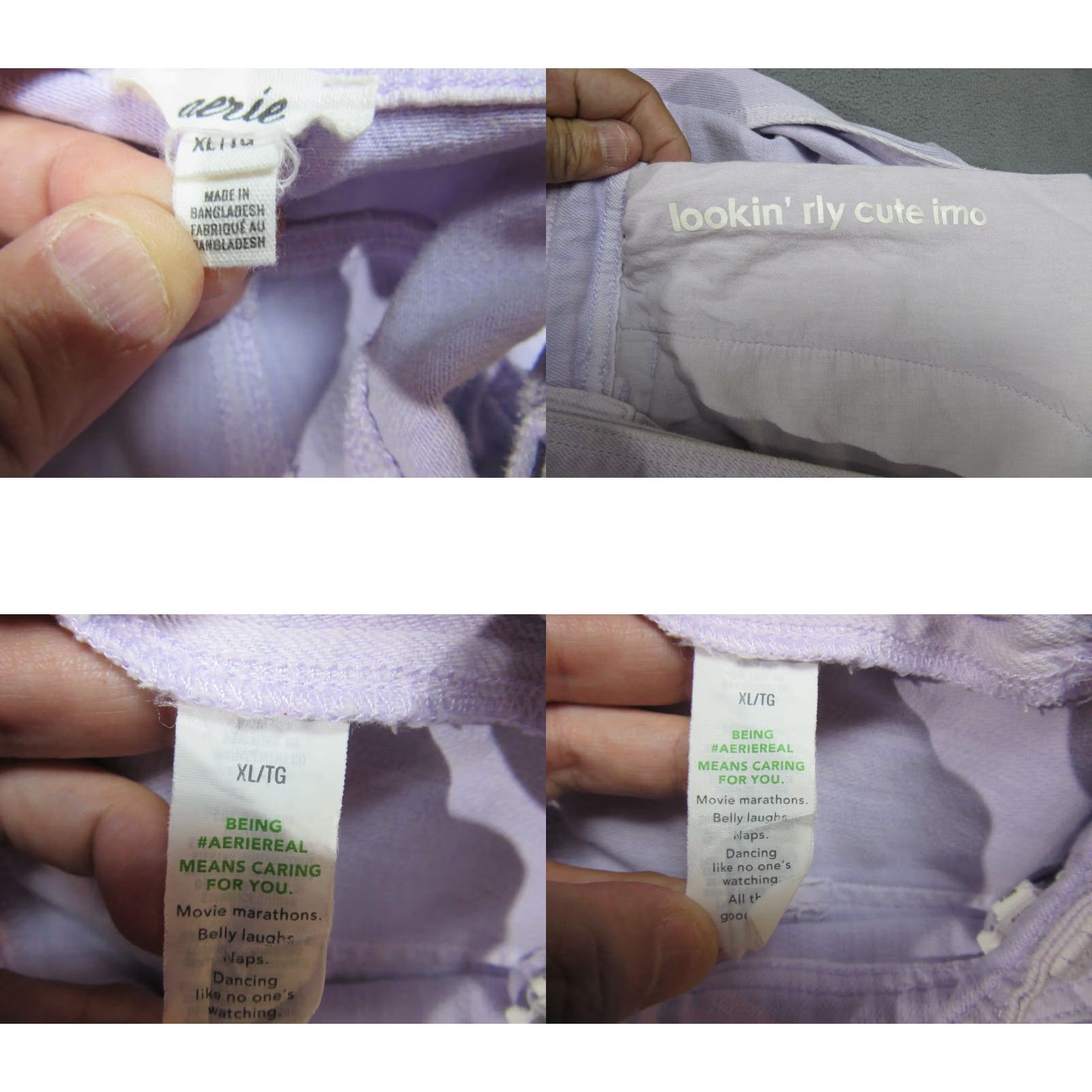 Vintage Aerie Overalls Women XL Purple Wide Leg Bib Outdoor Cute lookin' rly Imo Size 40" / US 18 - 9 Thumbnail